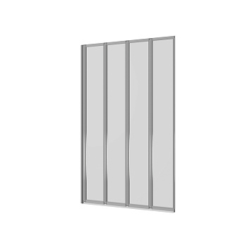 Душевая шторка на ванну Ambassador Bath Screens 16041111R 100х140 стекло прозрачное профиль хром ориентация правая